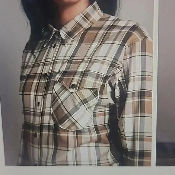 RAG & BONE JONAH PLAID SHIRT IN BROWN SIZE XS - Picture 3 of 5